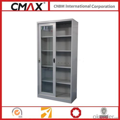 Filing Cabinet Full Height Cupboard with Glass Sliding Door Cmax-Sc003 System 1