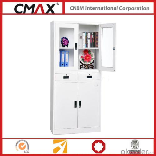 Filing Cabinet Full Height Cupboard with Drawer White Cmax-Sc007 System 1