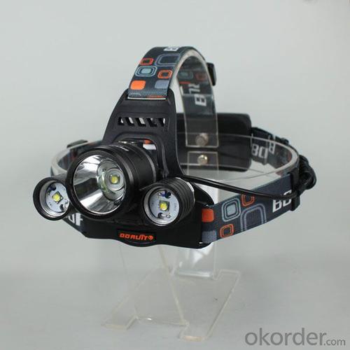 Headlight led flashlight 3*Cre e T6 Rechargeable Battery System 1