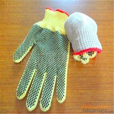 Cotton PVC Dotted Gloves Working Glove in China System 1