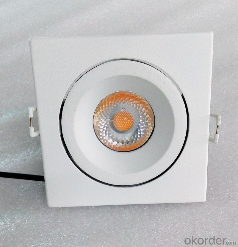 IP65 COB LED Downlight 10w round & square shape adjustable  cutout 85mm height 54mm