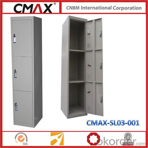 3 Doors Steel Locker with Customized Size & Combination for School Gym Cmax-SL03-001 System 1