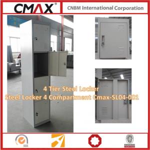 4 Tier Steel Locker Steel Locker 4 Compartment Cmax-SL04-001 System 1