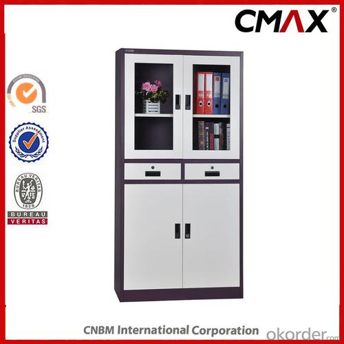 Metal Swing Door Filing Cabinet with Glass Steel Office Furnitre System 1