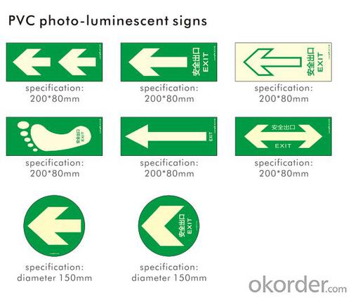 RARE EARTH PHOTOLUMINESCENT SIGNS SELF-LUMINOUS SIGNS System 1