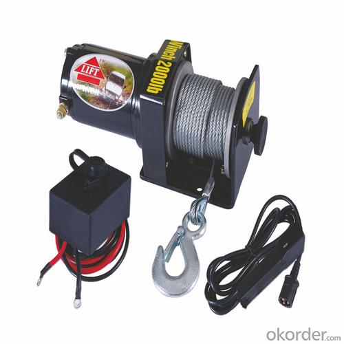 8500 Power Cable Winch 12v/24v, Roller Fairlead, Handheld Remote System 1