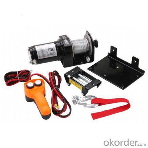 12000-I Power Cable Winch 12v/24v, Roller Fairlead, Handheld Remote System 1