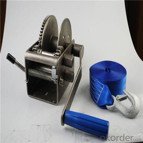 Portable Hand Winch 1200 lbs Manual Small Winch System 1