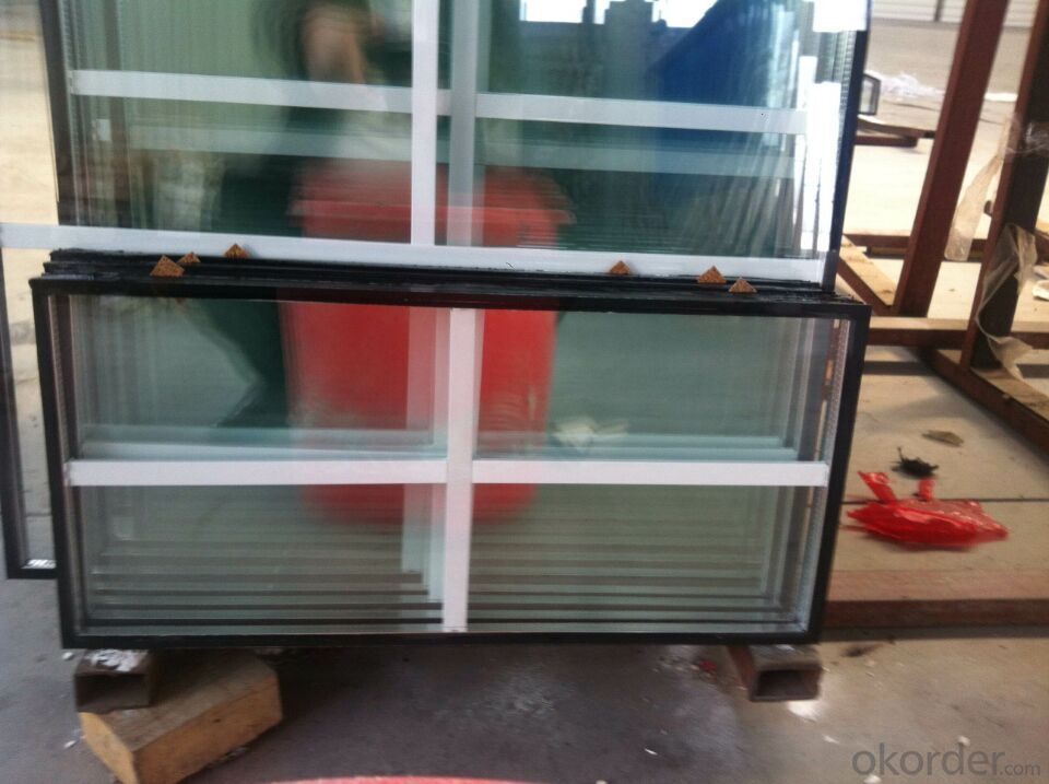 PVC window American style for wooden house with double glazing