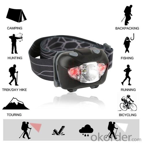 Popular 5 LED Headlamp with Head Strap for Camping System 1