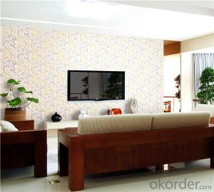 PVC Wallpaper CNBM Sisal Wallcovering Light Green Home Wallpaper
