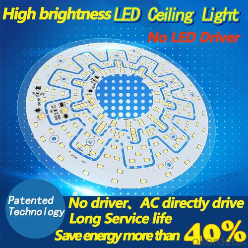 Ceiling light LED light source high brightness AC drive without driver System 1