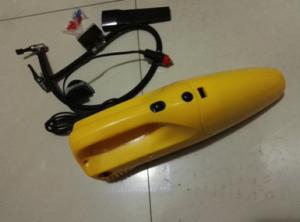 Yellow inflater pump with two in one   dust absorption power 60W