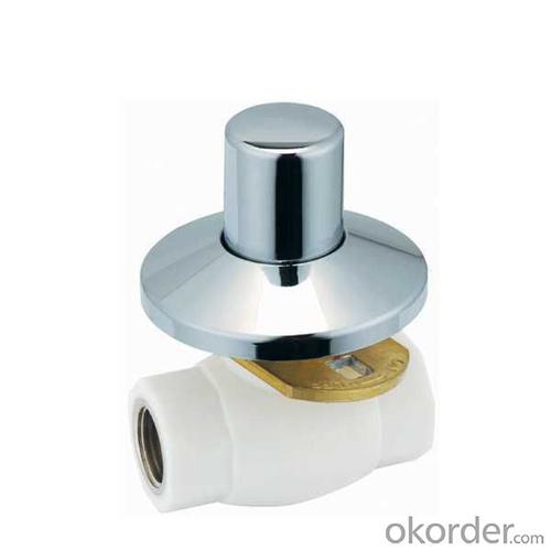 High Quality E6 type PPR double female threaded concealed ball valve with brass ball System 1