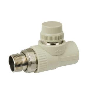 High Quality PP-R straight stop valve with temperature control by hand