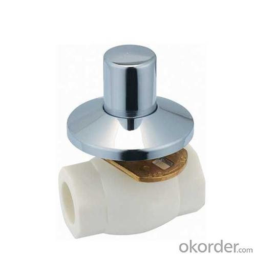 High Quality F6 type PPR single female threaded concealed ball valve with brass ball System 1