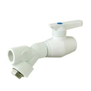 High Quality C type plastic ball valve with brass core and filter System 1