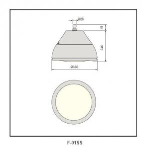 flat tempered glass cover  Highbay Lighting F-01ss System 1