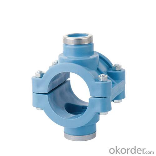 Ips Plastic Pipe Fittings High Quality Double Clamp Saddle with Reinforcing Ring PN16 System 1