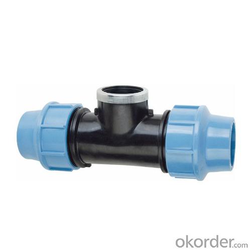 Flexible Plastic Water Pipe Fittings - High Quality 90 Tee with Threaded Female Take Off System 1