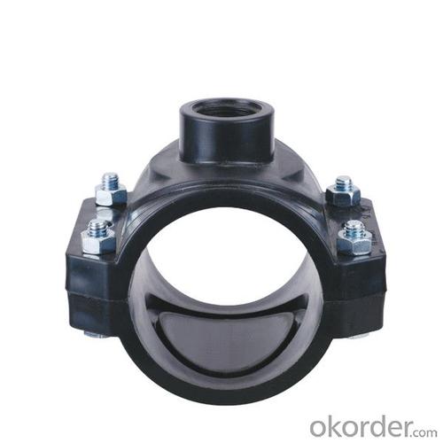 Metric Plastic Pipe Fittings High Quality Clamp Saddle with Reinforcing Ring PN10 System 1