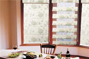 Panels Curtains With Flower Pattern Warp Knitting eyelet System 1
