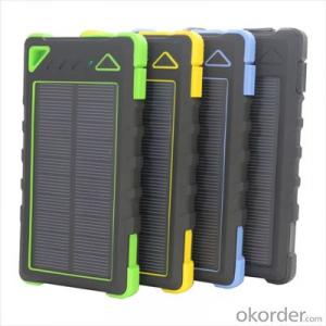 New Design 8000mAh Solar Power Bank Outdoor Waterproof with Flashlight for Cell Phones Mobile System 1