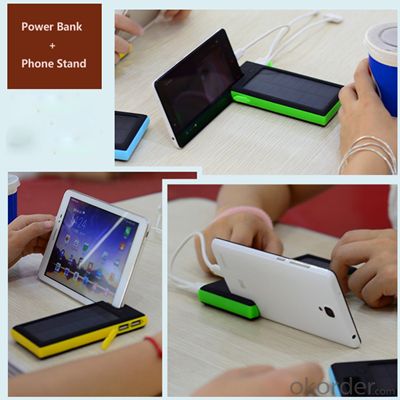 12000mAh Outdoor Waterproof Solar Power Bank Solar powered Charger with Cellphone Stand Function System 1