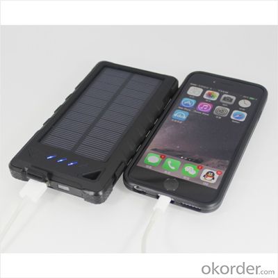 New Design 8000mAh Solar Power Bank Outdoor Waterproof with Flashlight for Cell Phones Mobile