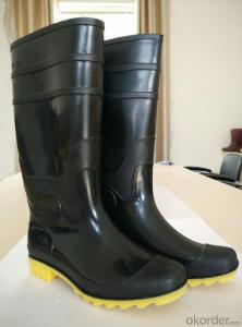 Black PVC Gum Boots for Farming with CE standard Light Duty Work Boot