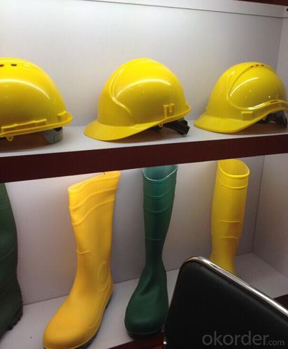 Yellow PVC Industrial Safety Gumboots with Steel Toecap and  Midsole CE EN20345 System 1