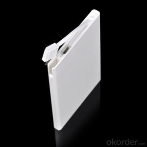 Credit Card power bank 2500mAh powerbanks Build in Cable Ultra Thin Charger for Portable Devices System 1