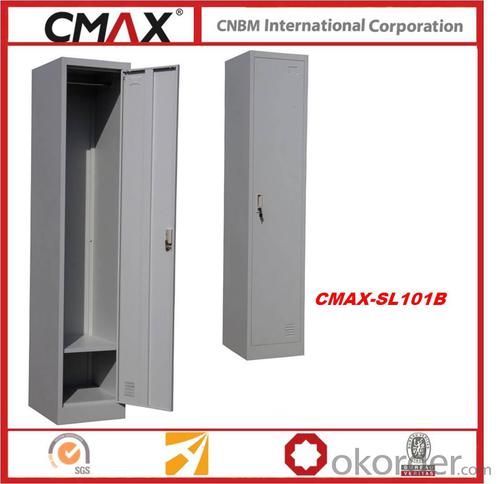 One Door Steel Locker with Cloth hanger for Commercial Usage / for School, Gym, Staff  CMAX-SL101B System 1