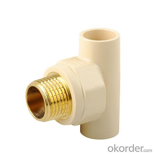 Lowes Plastic Pipe Fittings Brass Thread Male Tee CPVC Plastic Tee ASTM D2846 System 1