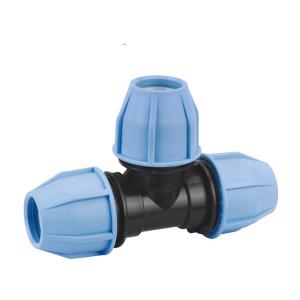 PP 90 TEE WITH INCREASED TAKE OFF PP COMPRESSION FITTINGS System 1