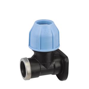 PP WALL PLATE ELBOW FITTING PP COMPRESSION FITTINGS