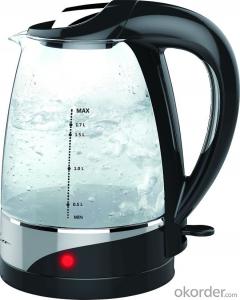 360 rotation electric kettle with glass pot  WK-1202 System 1