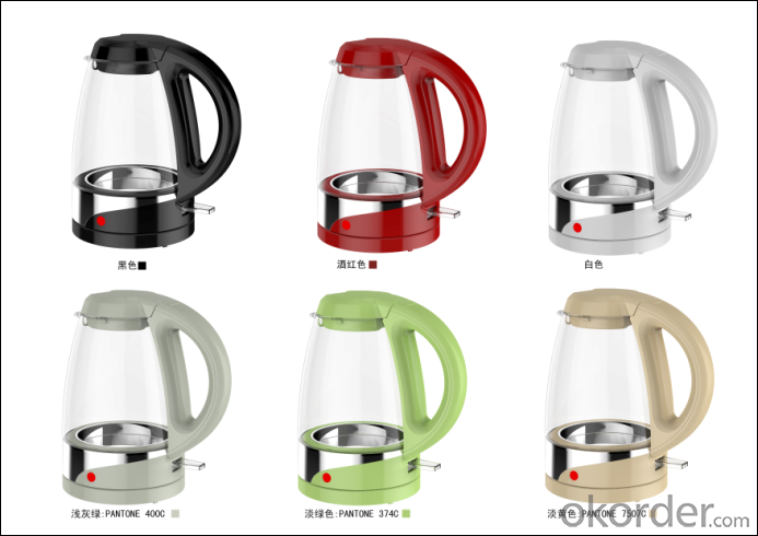 360 rotation electric kettle with glass pot  WK-1202