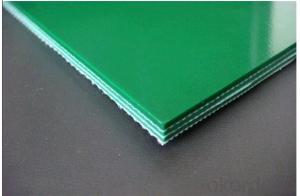 2.0mm Flat PVC Conveyor Belt With Green/Blue/White/Balck Color System 1