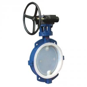BUTTERFLY VALVE PTFE LINED/COVERED DUCTILE IRON