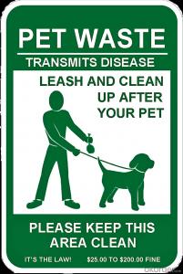 Aluminum Sign for Dog Waste Station Clean Up after Your Pet