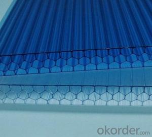 6mm,8mm,10mm thickness colored honeycomb polycarbonate hollow sheet for greenhouse