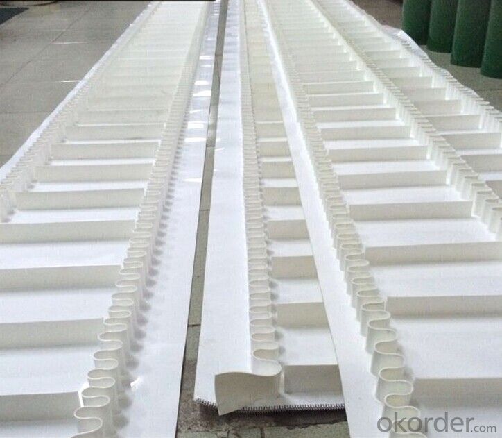 Custom Made PVC/PU Cleat Conveyor Belt With Sidewall