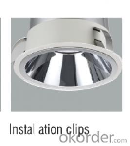 Recessed LED high power down light with 9000lm output suitable for airport