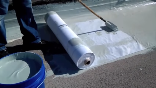 White Stitchbond Polyester Mesh Roof fabric Sheet Rpet Waterproofing Membrane System 1