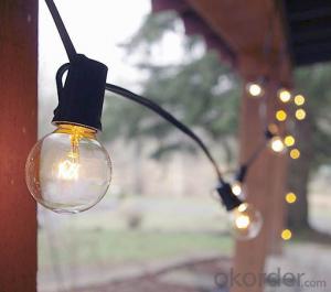 UL/CE Listed G40 Incandescent Globe Bulb Patio Light String Fancy String Light for Decoration