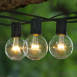 G50 Incandescent Bulb Patio Light String ,E12,25Bulbs with UL Listed for Decoration