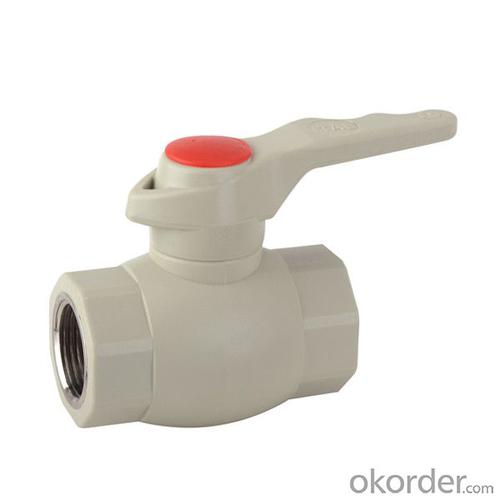 4 Plastic Pipe Fittings F1 Type PPR Single Female Threaded Ball Valve with Brass Ball System 1