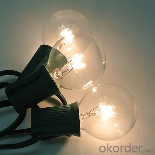 G40 Incandescent Globe Bulb Patio Light String Fancy String Light for Decoration with UL/CE Listed System 1