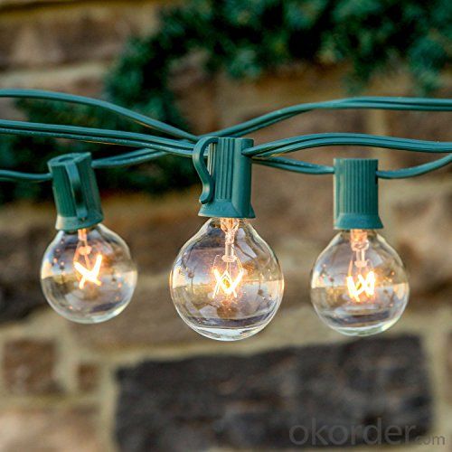 G40 Incandescent Globe Bulb Patio Light String Fancy String Light for Holiday Decoration